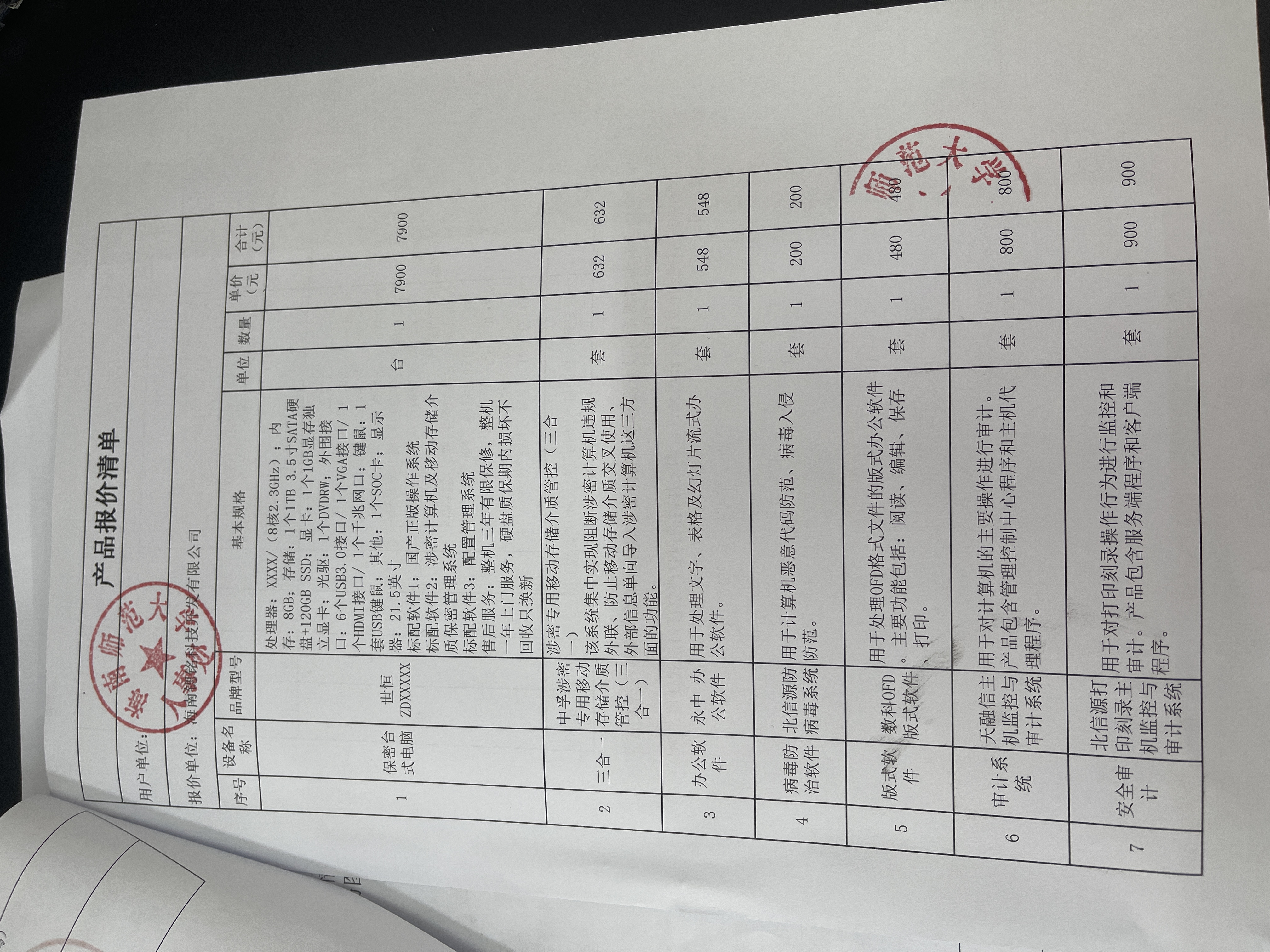人事处办公设备采购公示
